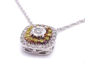 lot 38A image: 14 Carat Natural Yellow and White Diamond Pendant Brand New
