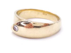 lot 34A image: Mens Designer Diamond Estate Ring  Band in 14k Gold $1750