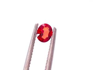 lot 15B image: Beautiful .51 Carat Natural Red Ruby Oval Cut