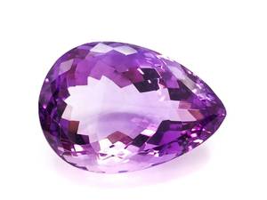 lot 25B image: 25 Carat High Quality AAA Pear Cut Brazilian Amethyst