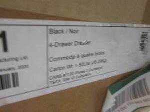 Prepac Astrid 4-Drawer Black Chest ...