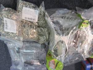 12 Metal Clamps, 3 Bags Key Rings, ...