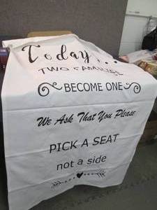 Wedding Sign  Today Two Families B...
