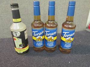 3 Bottles Caramel Syrup, 1 Tom Coll...