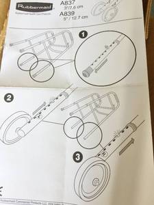 New In Box 1 Case Of 6 Sets of Rubbermaid 5 Fixed Wheel Extensions For Folding Walkers