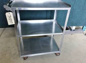 Lakeside 311 Stainless Steel Utility Cart, 300 Lb Capacity, (3) 15.5 x 24 Inch Shelves Great Condition