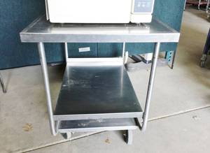 HEAVY DUTY STAINLESS STEEL DOUBLE SHELF ROLLING CART - GREAT FOR RESTAURANT KITCHENS AND MORE -&nbspTop Dimension 30 x 26&nbspOverall Dimensions 30 x 26 x 32.5h - GREAT CONDITION