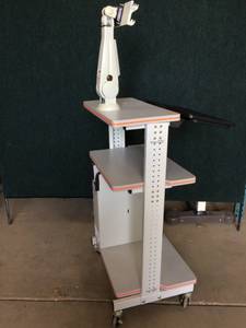 Mobile Computer Workstation Cart With Monitor Arm