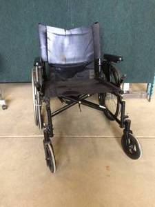 SUNRISE MEDICAL COLLAPSIBLE WHEELCHAIR 22 SEAT WIDTH - STAINS ON BACKREST