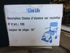 MSRP $650 NEW IN SEALED BOX&nbspHealthline� EZee Life Aluminum&nbspTransport&nbspShower-Commode Chair&nbsp