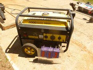 Champion 4000 watt generaor. Motor runs good. No output from generator. As shown.