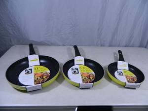 New Yellow Frying Pan Set