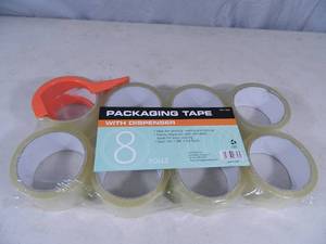 New 8 Pack of Packaging Tape with Dispenser