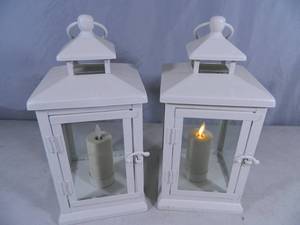 Pair of Luminara Flameless Candles with Lanterns