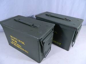 Pair of 50 Cal. US Military Ammo Cans