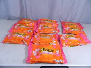 10 New Bags of Reese White Peanut Butter Pink Hearts