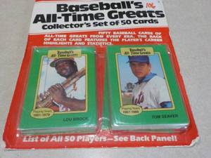 Baseball All Time Greats Cards...