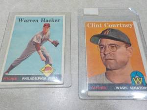 2 1958 Topps Baseball Cards...
