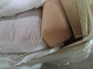New Armchair with down filled cushions.  NO slipcover