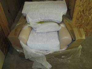 New Armchair with down filled cushions.  NO slipcover