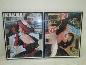 lot 6 image: Framed Modern Art  2.