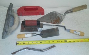 lot 15 image: Cement finishing tools professional grade.