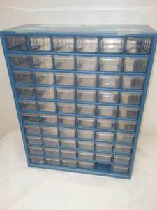 lot 58 image: 60 drawer cabinet, plastic