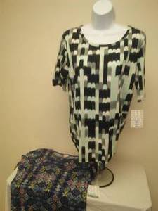 lot 92 image: 2 New Womens Lula Roe Tops, shirts, XL 2XL.