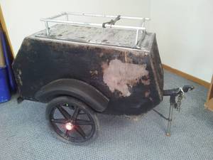 lot 2 image: Trailer for bicycle or motorcycle, light connections.
