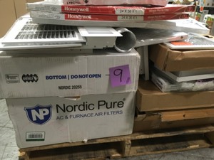 lot 9 image: Large lot of assorted ACFurnace Heaters, Everbuilt Air Returns many in like new condition