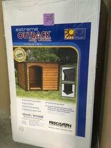 lot 38 image: Precision Extreme Outback Log Cabin Dog House, Medium not used
