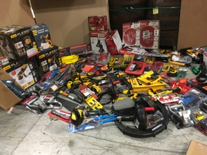 lot 7 image: Lot of  Assorted Branded Tools various types and conditions customer returns