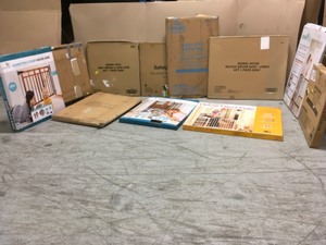 lot 57 image: Pallet with assorted Baby Gates various Models and sizes Customer Returns many in new condition