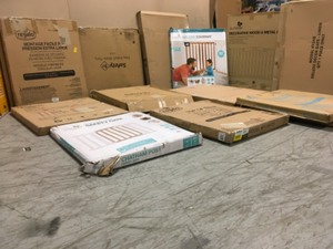 lot 59 image: Pallet with assorted Baby Gates various Models and sizes Customer Returns many in new condition