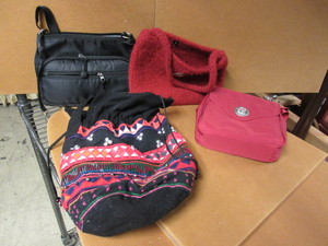 lot 728 image: 4 PURSES OF VARIOUS MATERIALS