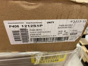 12 x 12 Black Tile 30 Boxes
