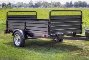 lot 94 image: DETAIL K2 1639 lb. Payload Capacity 4.5 ft. x 7.5 ft. Utility Trailer with Bed Tilt and Collapsing Ends to Extend Bed to 12 ft.