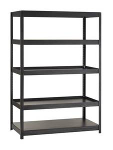 lot 57 image: EDSAL 72 in. H x 48 in. W x 24 in. D 5-Shelf Steel Shelving Unit in Black