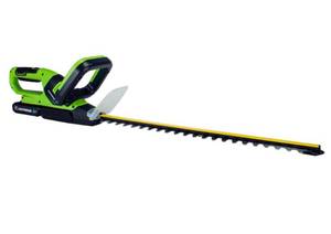 lot 59 image: EARTHWISE 20 in. 20-Volt Lithium-Ion Cordless Hedge Trimmer - 2 Ah Battery and Charger Included