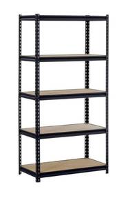 lot 67 image: EDSAL Lot of 2 72 in. H x 36 in. W x 18 in. D 5-Shelf Steel Shelving Unit in Black