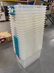 lot 71 image: STERILITE Lot 64 Qt. Latching Storage Boxes