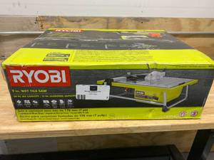 lot 7 image: RYOBI 7 in. 4.8 Amp Tabletop Tile Saw