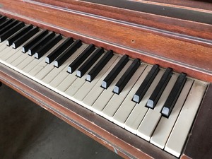 lot 24 image: Everett Upright Piano and Bench (Reddish Brown)