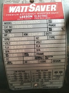 lot 59 image: 3-Phase Motors (Lot of 2)