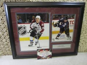 Framed Signed Joe Sakic Colorado Av...