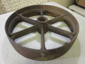 Vintage Cast Iron Pulley Wheel 17 ...