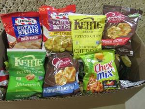 Box Full of Assorted Bag Chips and ...