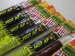 12 Slim Jim Hot AF Smoked Snack Sti...