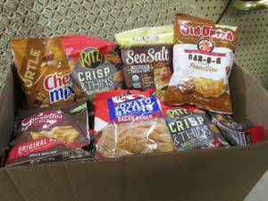 Box Full of Assorted Bag Chips and ...