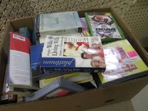 Box Full of Audio Books and Other M...